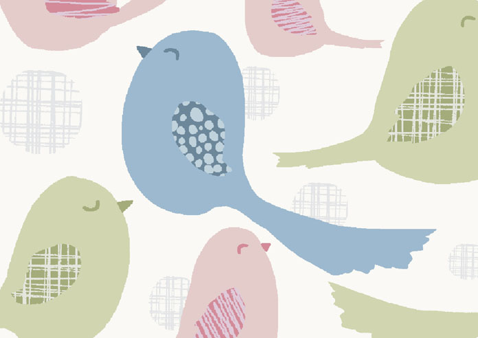 Bright Birds, Pastel - Roller Blind - Image 6